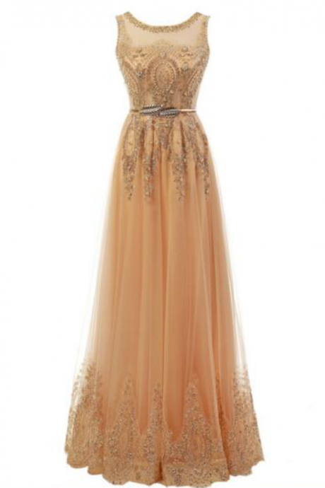 Gold Long Elegant Luxury Party Prom Dresses Women Royal Gowns Evening Dress For Graduation Bridesmaid Dress