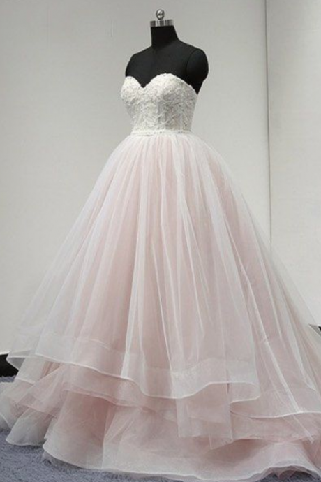 Sweetheart Lace Up Back Charming Affordable Long Prom Dresses Ball Gown