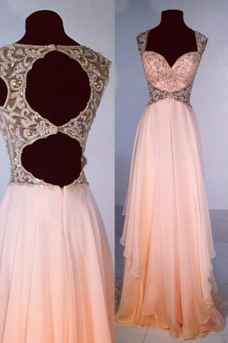 High Quality Long Prom Dress,sweetheart Prom Dress,beaded Prom Dress,prom Dress Peach Prom Gowns