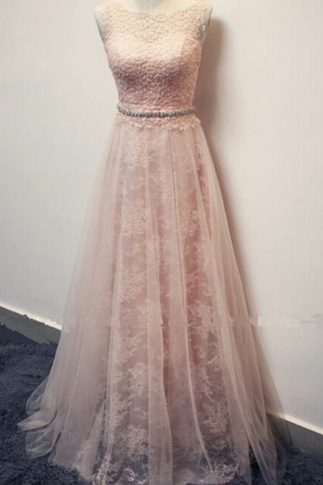 High Quality Prom Dress,A-Line Prom Dress,Lace Prom Dress,O-Neck Prom Dress, Brief Prom Dress