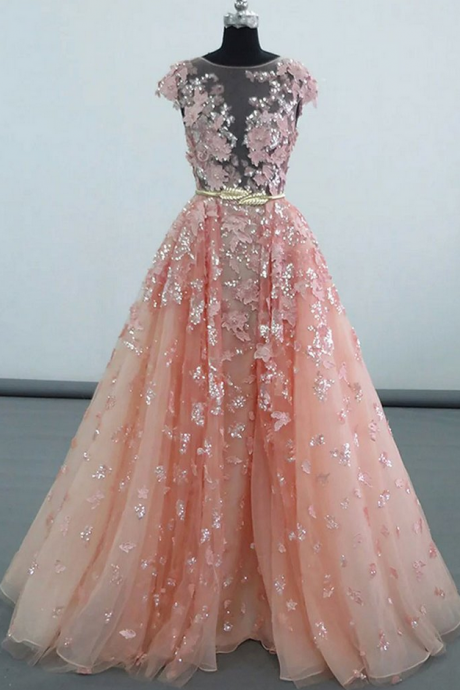 Pink Lace Short Prom Dress, Pink Lace Homecoming Dress