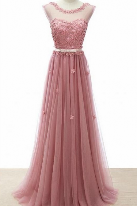 Charming Prom Dress, A Line Evening Dress, Appliques,beaded,cute Prom Dress
