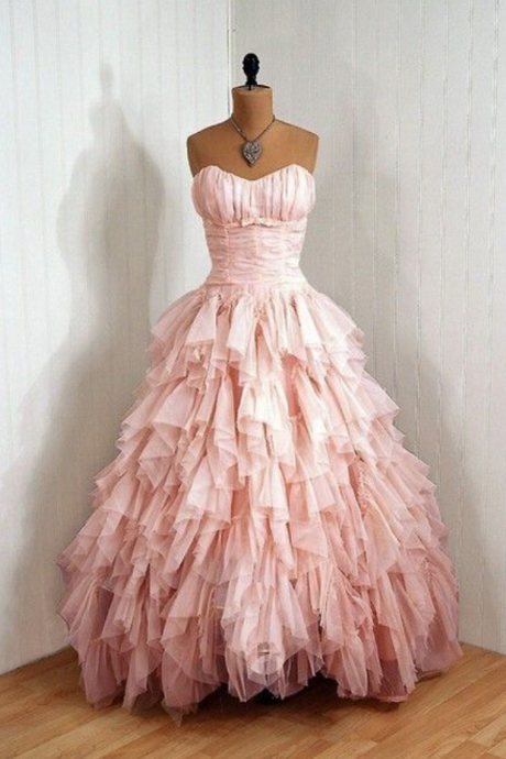 Pink Sweetheart Cute Prom Dress Ball Gowns For Women Party