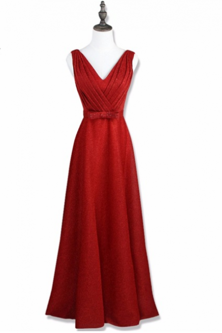 A Line V Neck Long Evening Dress Sexy Backless Formal Dress Women Occasion Dress Evening Party Dresses Gown