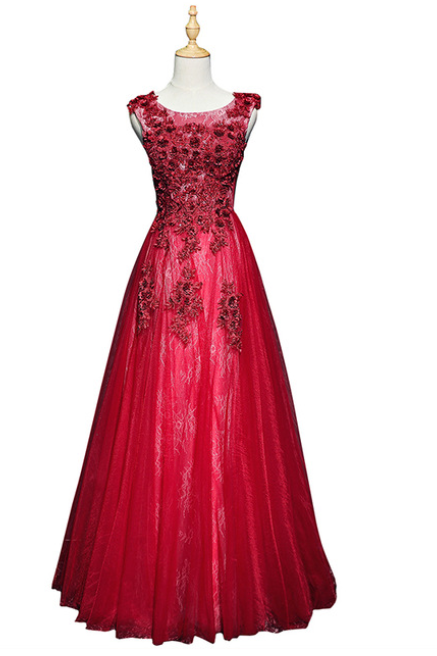 Long Evening Dress With Appliques Beads Sexy Open Back Evening Gowns Formal Dress Party Dresses