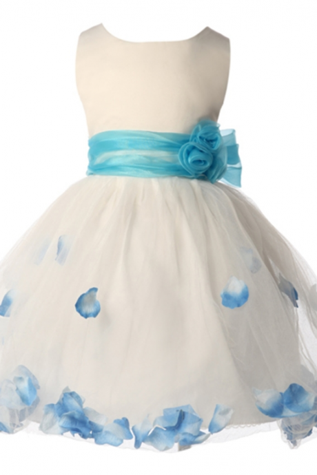Flower Girl Dresses flower girl dress,flower girl dresses,children party dress,girl dress,kids dress,cheap girl dresses,custom flower girl dress,girl party dress,girl homecoming dresses,bridesmaid dresses Satin + Voile First Communion Dresses For Girls Sleeveless Flower Girl Princess Bridesmaid Wedding Pageant Party Dress