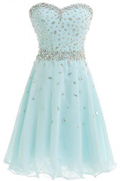 Sweetheart Jewel Embellished Short Homecoming, Party Dress, Prom Dress