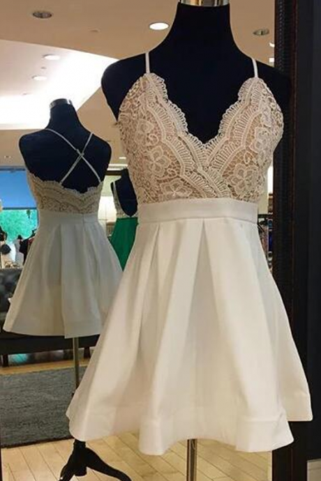 Short Homecoming Dress, White Homecoming Dress,charming Party Dresses, Sexy Cocktail Dresses