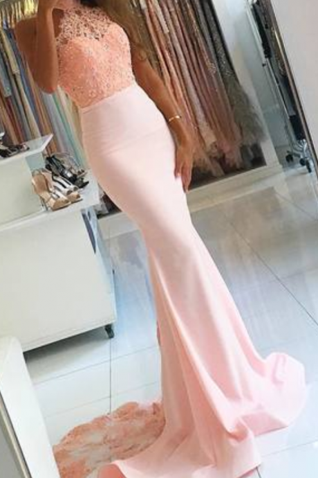 Mermaid Prom Dress with Train Back, Elegant Formal Dress, Long Prom Dress, Sexy Backless Prom Dress, Satin Prom Dress, Sexy Open Back Evening Dress