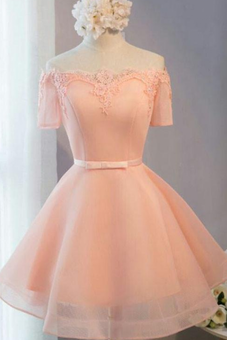 Half Sleeves Homecoming Dresses Bandage Homecoming Dresses Pink Homecoming Dresses A Line Homecoming Dresses