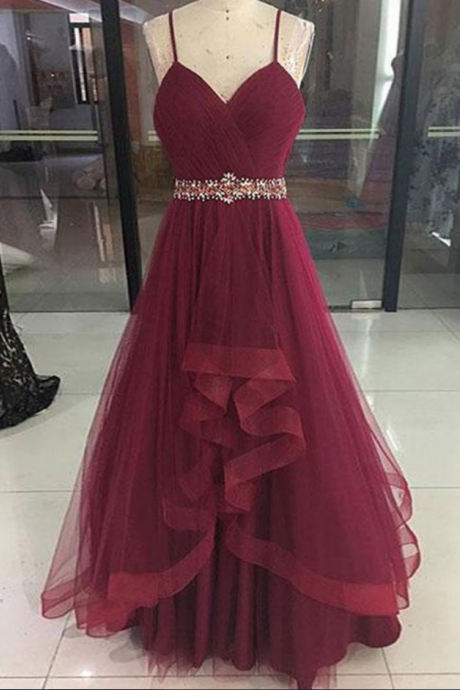 A-Line bridal dress,V-Neck prom gowns, Sweep Train evening dress,sexy ball gowns, custom made charming prom