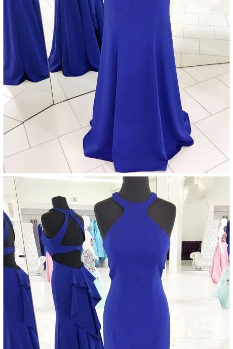 Royal Blue Prom Dress 2019, Birthday Party Gown, Homecoming Dress Long, Back to Schoold Party Gown