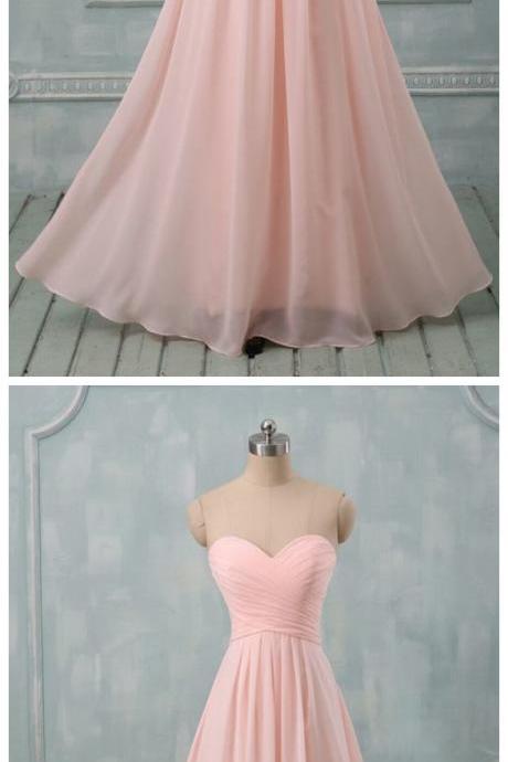 Prom Dresses>simple Pink Chiffon Party Dresses