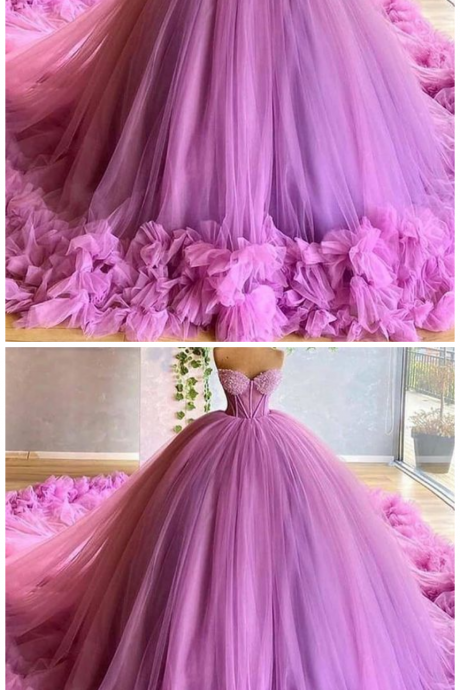 Gorgeous Sweetheart Beading Bodice Tulle Ball Gown