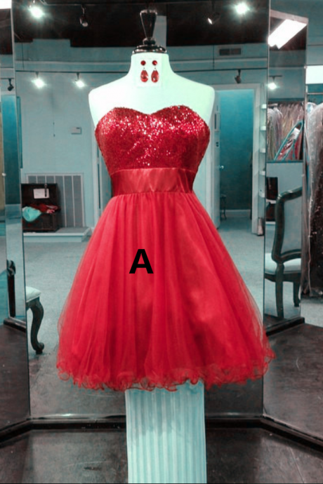 Homecoming Dresses,sweetheart Sequins Tulle Ball Gown Short Prom Dresses,bling Bling Sequins Cocktail Dresses