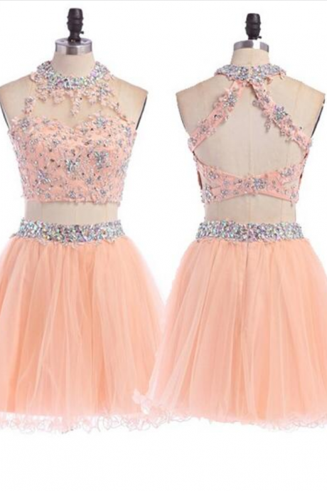 Charming Two Pieces Short Homecoming Dresses,cocktail Dress,tulle Graduation Dresses,homecoming Dresses