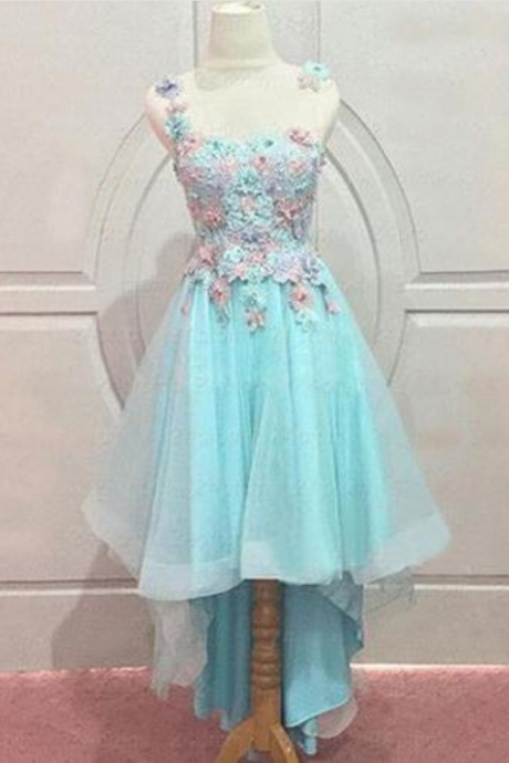 Blue Prom Dress,lace Homecoming Dress, Homecoming Dresses, Short Cocktail Dresses