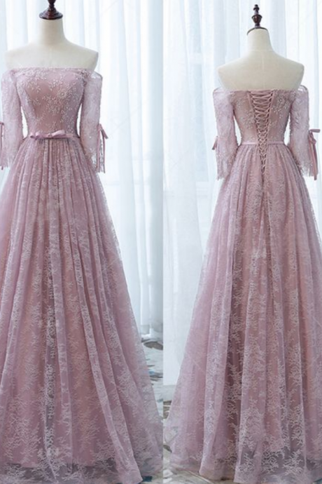 Long Prom Dress,off Shoulder Prom Dress, Vintage Princess Prom Dress