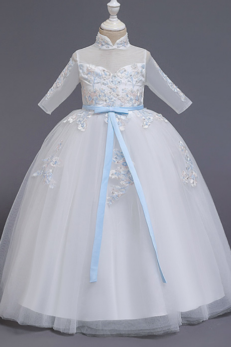 Flower Girl Dresses Summer European And American Bouffant Princess Dress Middle School Children&amp;#039;s Dress