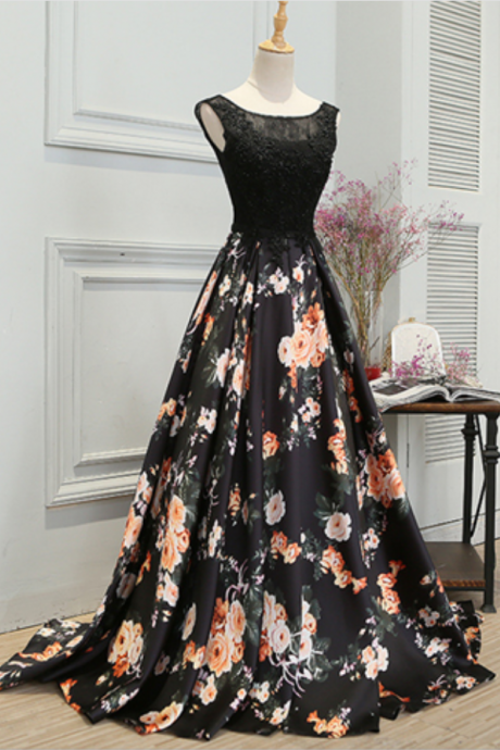 Stylish A Line Lace Long Prom Dress,evening Dress,formal Dresses