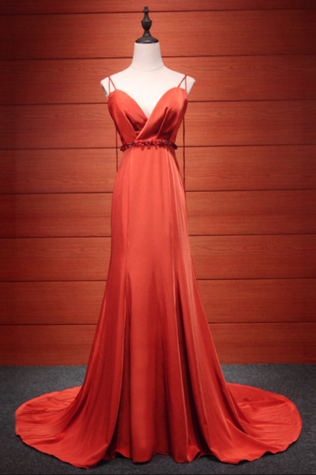 Red Long Formal Dress 2018, Red Party Dresses, Formal Dresses