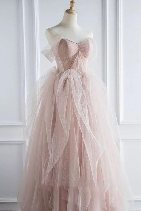 Prom Dresses Sweetheart Tulle Long Prom Dress, Tulle Formal Dress