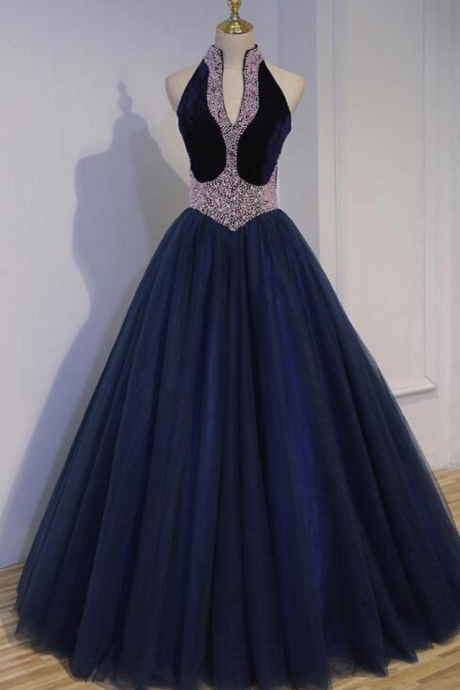 Prom Dresses Tulle with Light Pearls Prom Gown, Party Dresses