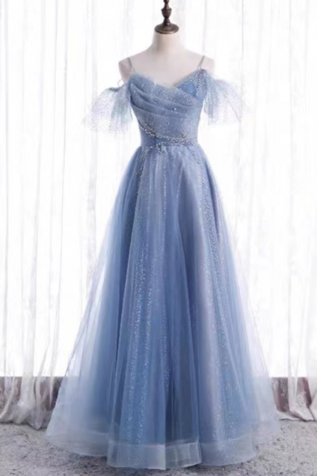Halter Evening Dress, Shiny Star Prom Dress, Noble Fairy Dress,custom Made