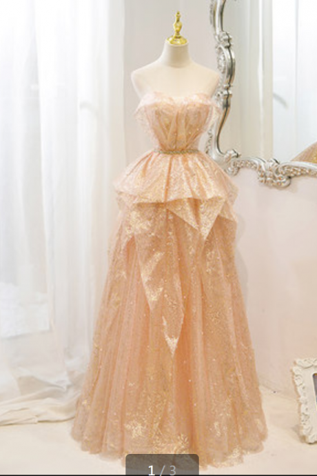 Golden evening dress 2022 high-end banquet dress