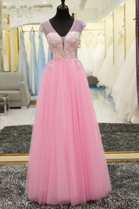 Charming Prom Dress, Floor Length Prom Dress,Long Evening Dress,Tulle Formal Evening Dress