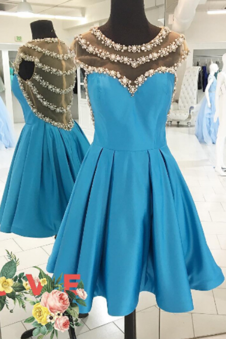Prom Dress,blue Women Dresses,homecoming Dresses, Cute Dresses,party Dress,short Prom Dress