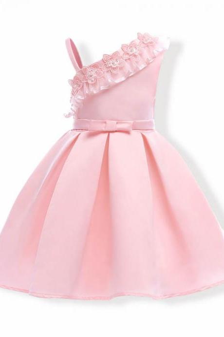 pink flower girl dress,girls dresses for party and wedding,first communion dresses for girls,ball gowns for girls