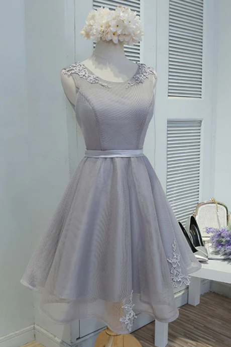Homecoming Dresses,ute Round Neck Lace Short Prom Dress, Homecoming Dress