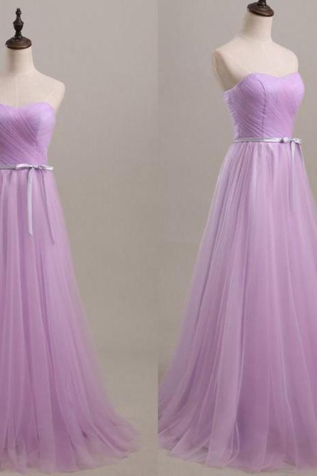 Sweetheart Prom Dresses Long Elegant Prom Gowns Sexy Lavender Tulle Evening Dresses Party Dress Robe De Soiree