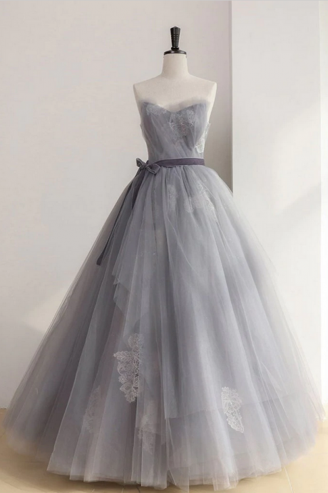 Prom Dresses, Tulle Lace Long Prom Dress, Sweet 16 Dress