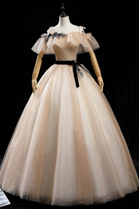 Prom Dresses,tulle Sequins Long Prom Dress Formal Dress