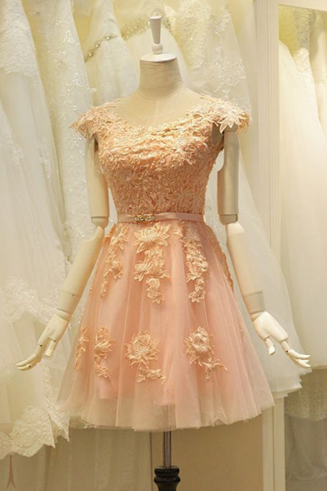 Cute Homecoming Dresse,,short Homecoming Dress,tulle Homecoming Dress With Appliques