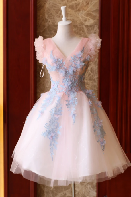 Beautiful Homecoming Dress, Lace Party Homecoming Dress