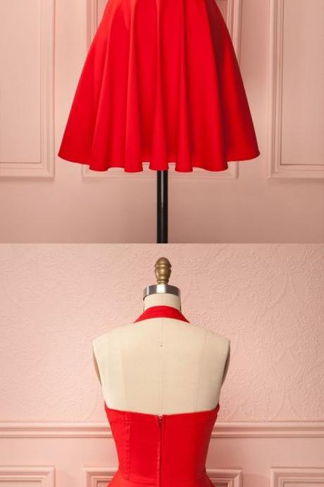 Short Red Homecoming Dress, Party Dress, Short Red Dancing Dress, Party Dresss