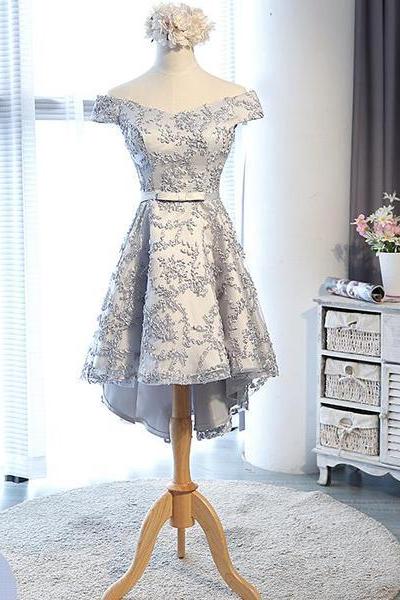 Lovely Lace High Low Teen Party Dress, Fashionable Formal Dress