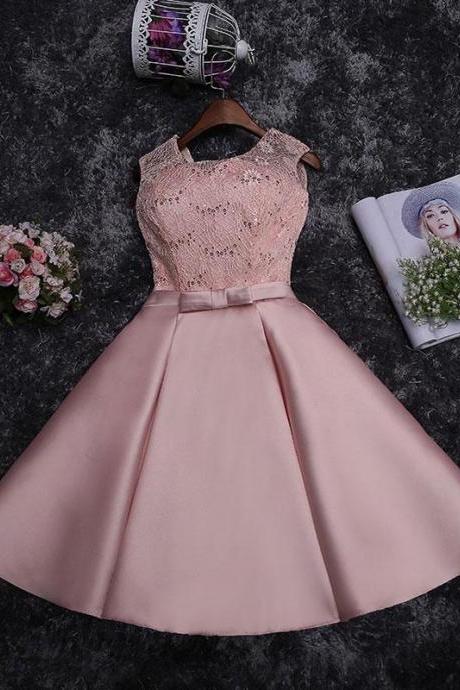 Cute Lace Sequins Short Prom Dress,homecoming Dress