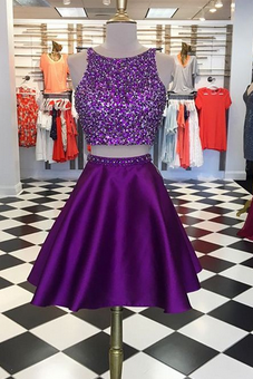 Purple Homecoming Dress, Short Prom Dresses, Short Graduation Dress