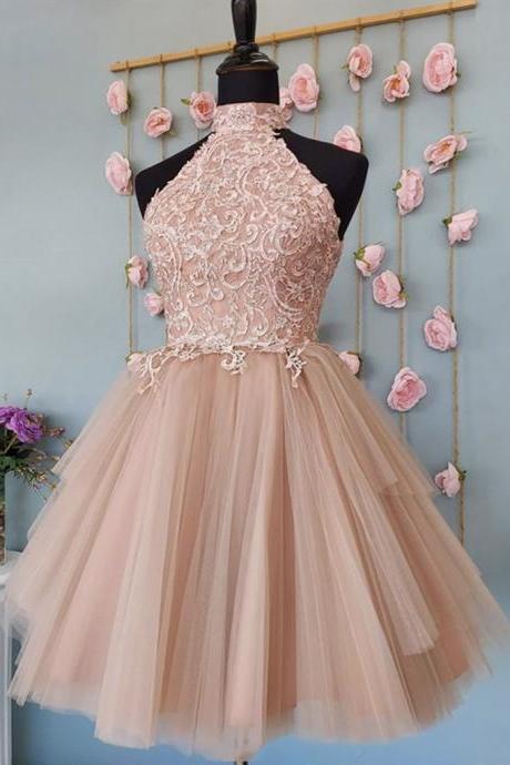 High Neck Short Party Dresses Homecoming Semi Formal Occasion Gown Short Prom Dress