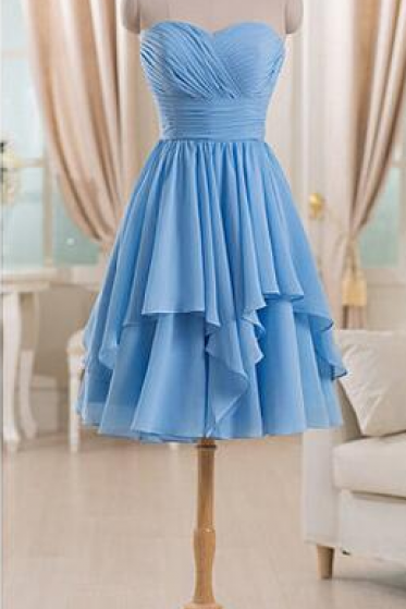 Blue Short Dress Homecoming
