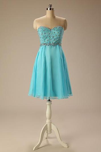 Cute Prom Dress,lovely Prom Gown, Beading Backless Prom Party Dress