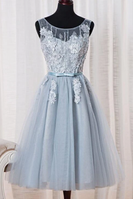 Tulle Homecoming Dress, Cute Tea Length Party Dress
