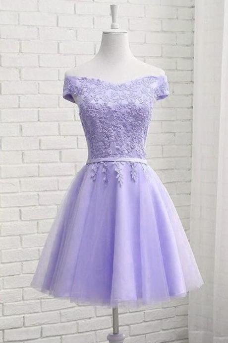 Light Purple Tulle Homecoming Dress, Short Homecoming Dresses,sexy Prom Dresses,charming Homecoming Dresses