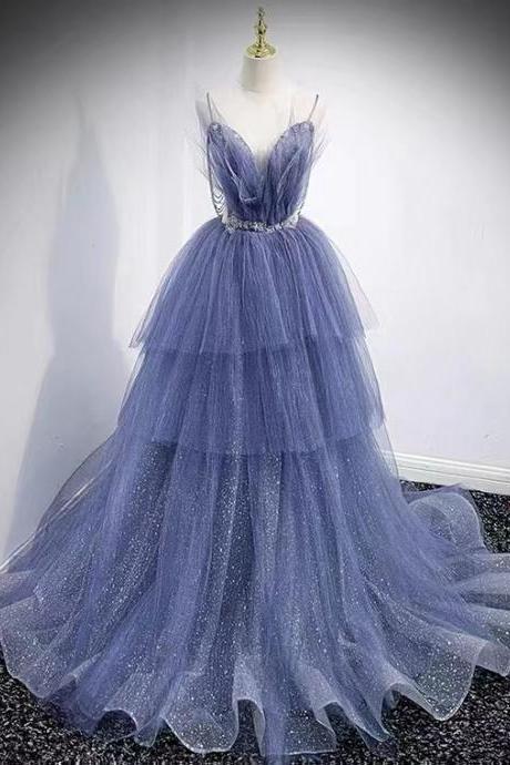 Spaghettis strap evening dress, new style dress, princess prom dress