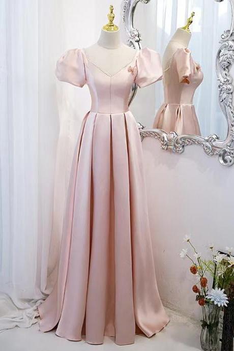 Fairy Prom Dress, Satin Party Dress, Chic Evening Dress