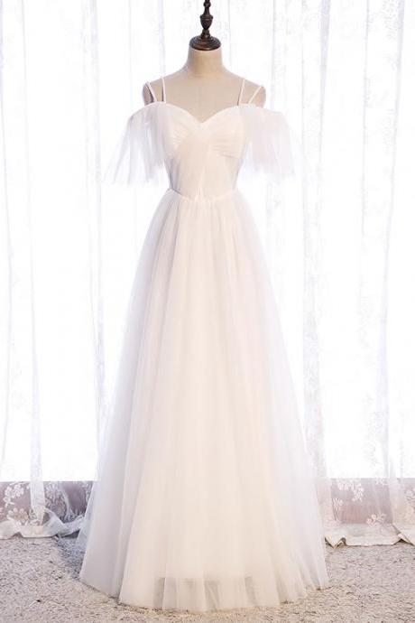 A-line Long Prom Dress, Simple Long Prom Dress, Formal Dress,sweetheart Tulle Long Prom Dress
